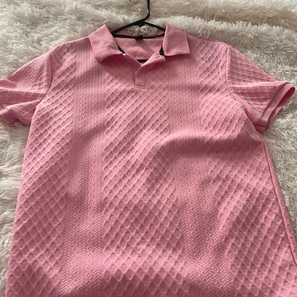 Pink knitted shirt